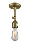 Innovations Lighting 200NH-F-AB-LED - Bare Bulb 1 Light Semi-Flush Mount