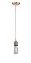 Innovations Lighting 201C-AC - Bare Bulb - 1 Light - 3 inch - Antique Copper - Cord hung - Mini Pendant