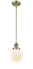 Innovations Lighting 201S-AB-G201-6 - Beacon - 1 Light - 6 inch - Antique Brass - Stem Hung - Mini Pendant