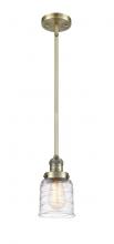 Innovations Lighting 201S-AB-G513 - Bell - 1 Light - 5 inch - Antique Brass - Stem Hung - Mini Pendant