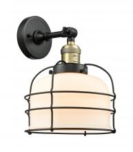 Innovations Lighting 203-BAB-G71-CE - Bell Cage - 1 Light - 9 inch - Black Antique Brass - Sconce