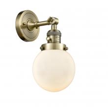 Innovations Lighting 203SW-AB-G201-6 - Beacon - 1 Light - 6 inch - Antique Brass - Sconce