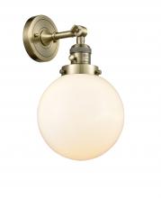 Innovations Lighting 203SW-AB-G201-8 - Beacon - 1 Light - 8 inch - Antique Brass - Sconce