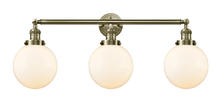 Innovations Lighting 205-AB-G201-8 - Beacon - 3 Light - 32 inch - Antique Brass - Bath Vanity Light