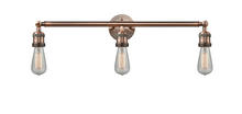 Innovations Lighting 205-AC - Bare Bulb - 3 Light - 30 inch - Antique Copper - Bath Vanity Light