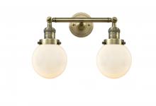 Innovations Lighting 208-AB-G201-6 - Beacon - 2 Light - 17 inch - Antique Brass - Bath Vanity Light