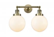 Innovations Lighting 208-AB-G201-8 - Beacon - 2 Light - 19 inch - Antique Brass - Bath Vanity Light