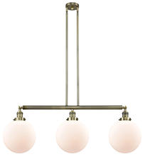 Innovations Lighting 213-AB-G201-10 - Beacon - 3 Light - 42 inch - Antique Brass - Stem Hung - Island Light