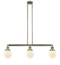 Innovations Lighting 213-AB-G201-6 - Beacon - 3 Light - 39 inch - Antique Brass - Stem Hung - Island Light