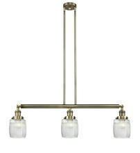 Innovations Lighting 213-AB-G302 - Colton - 3 Light - 38 inch - Antique Brass - Stem Hung - Island Light