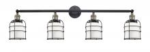 Innovations Lighting 215-BAB-G51-CE - Bell Cage - 4 Light - 42 inch - Black Antique Brass - Bath Vanity Light