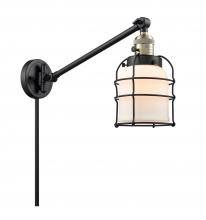 Innovations Lighting 237-BAB-G51-CE - Bell Cage - 1 Light - 8 inch - Black Antique Brass - Swing Arm