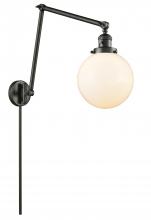Innovations Lighting 238-OB-G201-8 - Beacon - 1 Light - 8 inch - Oil Rubbed Bronze - Swing Arm