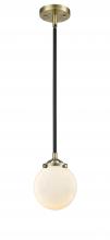 Innovations Lighting 284-1S-BAB-G201-6 - Beacon - 1 Light - 6 inch - Black Antique Brass - Cord hung - Mini Pendant