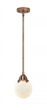 Innovations Lighting 288-1S-AC-G201-6 - Beacon - 1 Light - 6 inch - Antique Copper - Cord hung - Mini Pendant