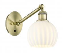 Innovations Lighting 317-1W-AB-G1217-6WV - White Venetian - 1 Light - 6 inch - Antique Brass - Sconce