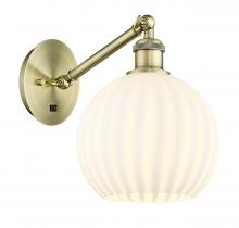 Innovations Lighting 317-1W-AB-G1217-8WV - White Venetian - 1 Light - 8 inch - Antique Brass - Sconce