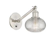 Innovations Lighting 317-1W-SN-G555-6CL - Ithaca - 1 Light - 6 inch - Brushed Satin Nickel - Sconce