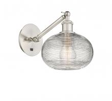 Innovations Lighting 317-1W-SN-G555-8CL - Ithaca - 1 Light - 8 inch - Brushed Satin Nickel - Sconce