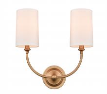 Innovations Lighting 372-2W-BB-S1 - Giselle - 2 Light - 15 inch - Brushed Brass - Sconce