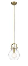 Innovations Lighting 410-1S-BB-8CL - Newton Sphere - 1 Light - 8 inch - Brushed Brass - Cord hung - Mini Pendant