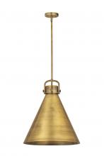 Innovations Lighting 410-1SL-BB-M411-18BB - Newton Cone - 1 Light - 18 inch - Brushed Brass - Multi Pendant