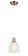 Innovations Lighting 516-1P-AC-G381 - Castile - 1 Light - 6 inch - Antique Copper - Cord hung - Mini Pendant