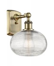Innovations Lighting 516-1W-AB-G555-8CL - Ithaca - 1 Light - 8 inch - Antique Brass - Sconce