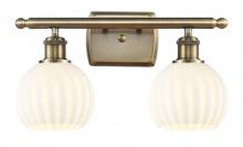 Innovations Lighting 516-2W-AB-G1217-6WV - White Venetian - 2 Light - 16 inch - Antique Brass - Bath Vanity Light