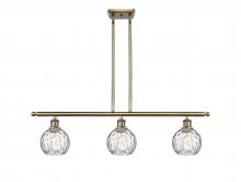 Innovations Lighting 516-3I-AB-G1215-6 - Athens Water Glass - 3 Light - 36 inch - Antique Brass - Cord hung - Island Light