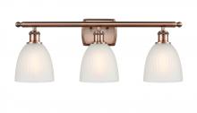 Innovations Lighting 516-3W-AC-G381 - Castile - 3 Light - 26 inch - Antique Copper - Bath Vanity Light