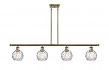 Innovations Lighting 516-4I-AB-G1215-6 - Athens Water Glass - 4 Light - 48 inch - Antique Brass - Cord hung - Island Light