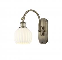 Innovations Lighting 518-1W-AB-G1217-6WV - White Venetian - 1 Light - 6 inch - Antique Brass - Sconce