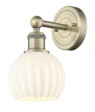 Innovations Lighting 616-1W-AB-G1217-6WV - White Venetian - 1 Light - 6 inch - Antique Brass - Sconce