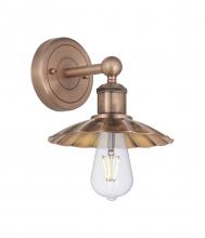 Innovations Lighting 616-1W-AC-M17-AC - Scallop - 1 Light - 8 inch - Antique Copper - Sconce