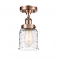 Innovations Lighting 916-1C-AC-G513 - Bell - 1 Light - 5 inch - Antique Copper - Semi-Flush Mount