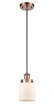 Innovations Lighting 916-1P-AC-G51 - Bell - 1 Light - 5 inch - Antique Copper - Cord hung - Mini Pendant