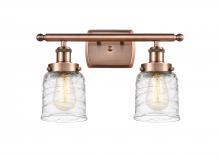 Innovations Lighting 916-2W-AC-G513 - Bell - 2 Light - 16 inch - Antique Copper - Bath Vanity Light