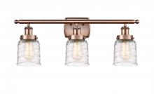 Innovations Lighting 916-3W-AC-G513 - Bell - 3 Light - 26 inch - Antique Copper - Bath Vanity Light