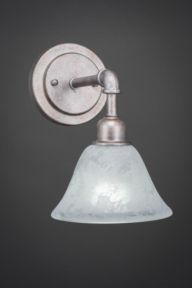 Vintage Wall Sconce Shown In Aged Silver Finish