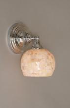 Toltec Company 40-CH-405 - One Light Chrome Seashell Glass Wall Light