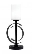 Toltec Company 56-MB-310 - Accent Lamp, Matte Black Finish, 4" White Muslin Glass