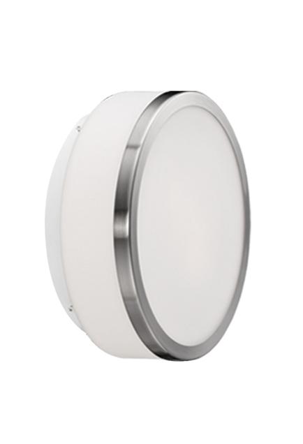 Single Lamp Round Wall Sconce with Metal Trim