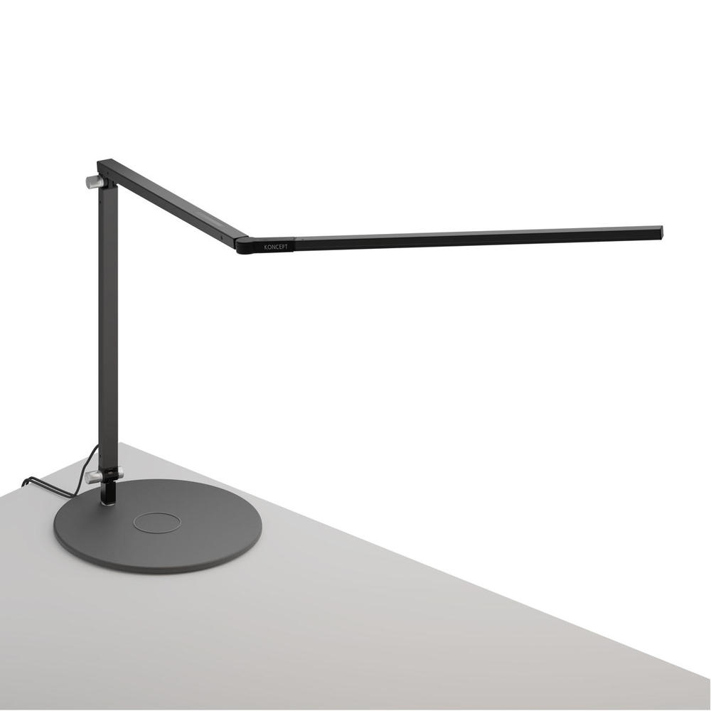 Z-Bar Desk Lamp with wireless charging Qi base (Cool Light, Metallic Black)