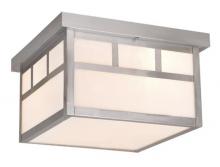 Vaxcel International OF14611ST - Mission 11.5-in Outdoor Flush Mount Ceiling Light Stainless Steel
