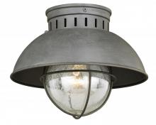 Vaxcel International T0264 - Harwich 10-in Outdoor Flush Mount Ceiling Light Textured Gray