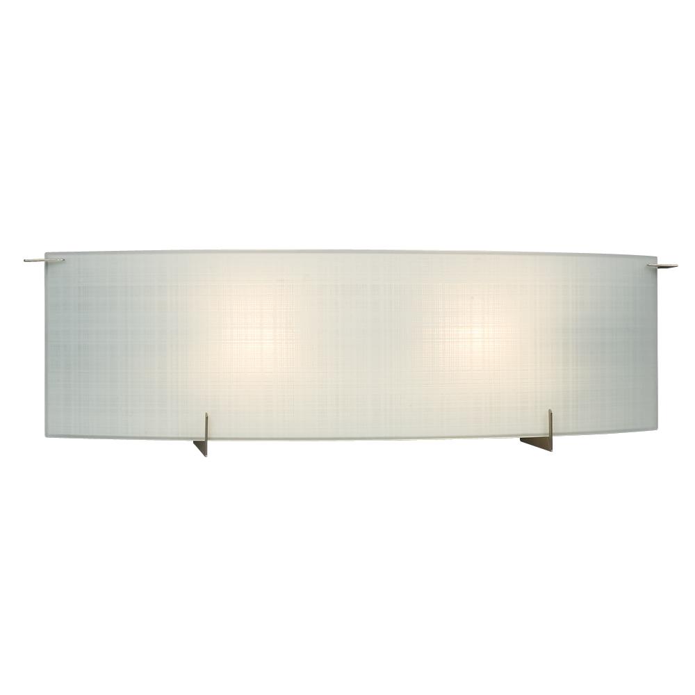Two Light Vanity - Pewter w/ Frosted Linen Glass