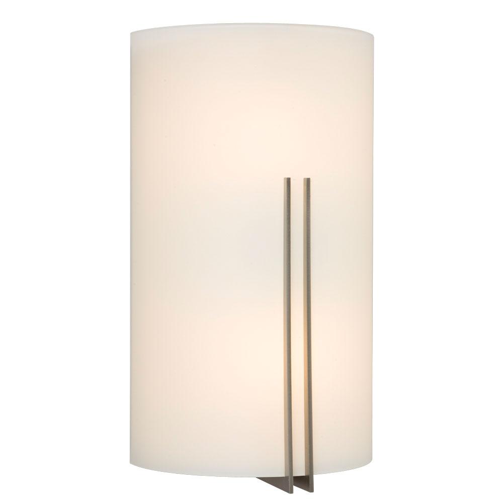 Wall Sconce - in Brushed Nickel finish with Satin White Glass