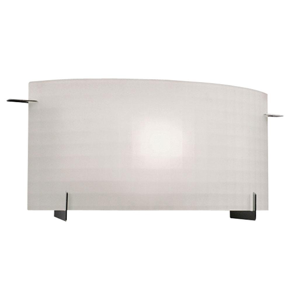 LED 1-Light Bath & Vanity Light - in Pewter finish with Frosted Checkered Glass