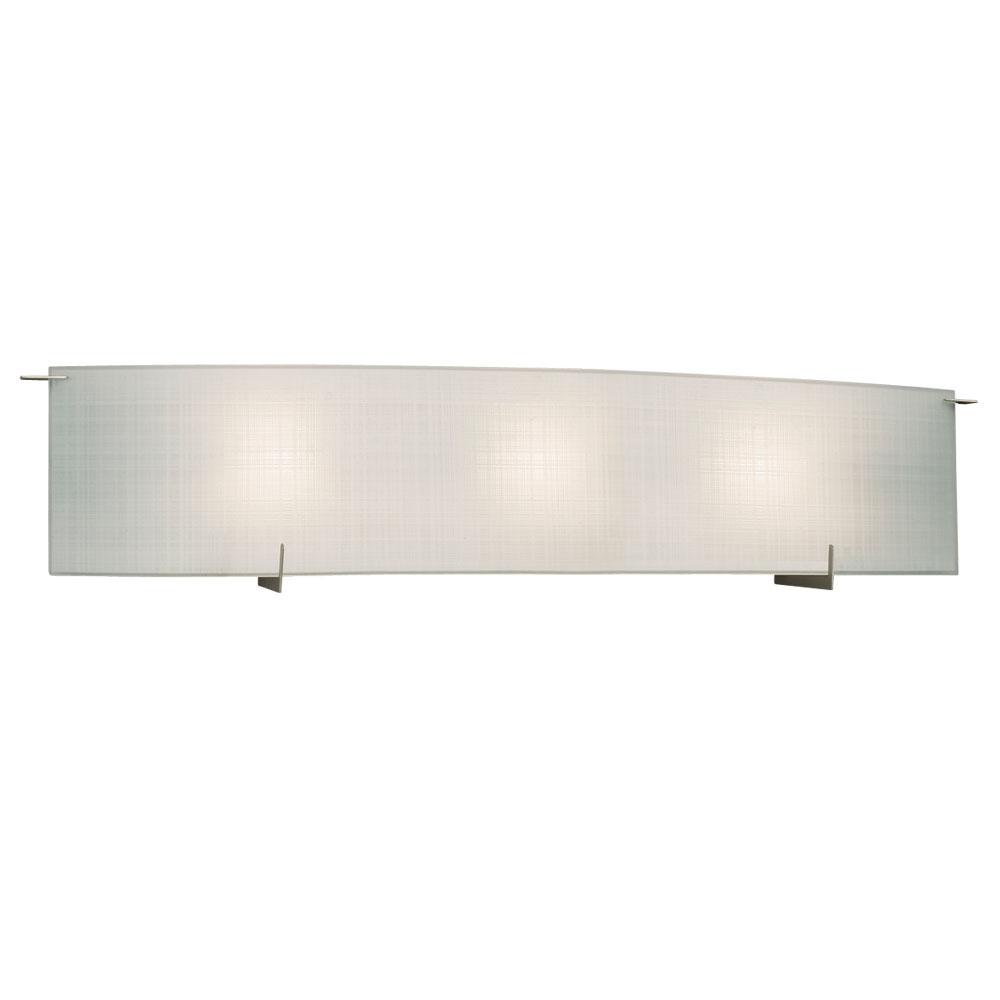 LED 3-Light Bath & Vanity Light - in Pewter finish with Frosted Linen Glass